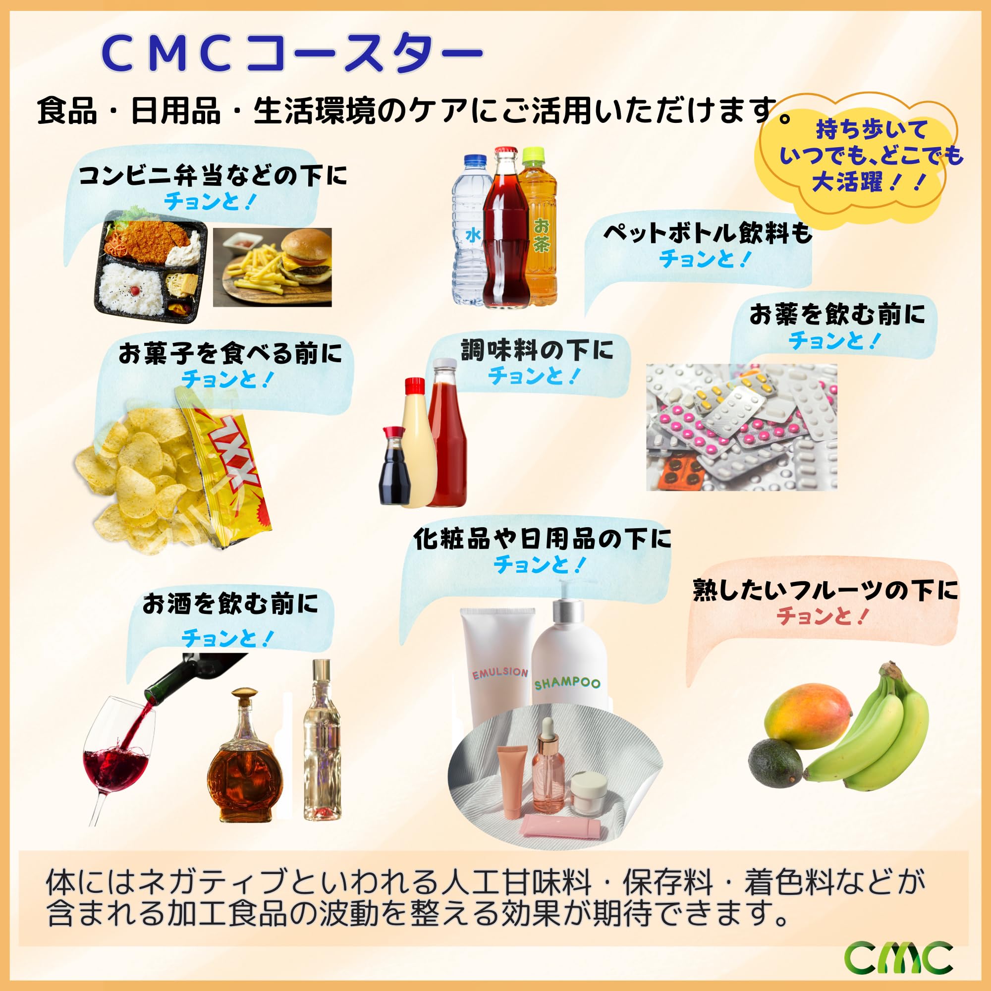 Amazon｜(株)CMC総合研究所 CMCコースター C-2 三層 食品鮮度 健康